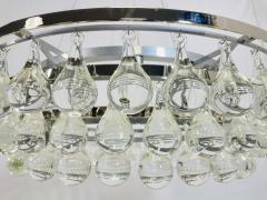 Large Murano Glass Nickel Frame Chandelier - 4202706