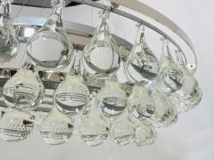 Large Murano Glass Nickel Frame Chandelier - 4202707