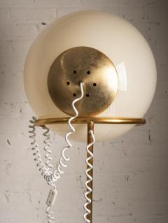 Large Murano Glass Orb Floor Lamp on Gold Tone Stand - 2675246