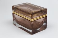 Large Murano Rose D Or Rectangular Box Contemporary - 3491077