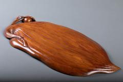 Large Natural Carved Box Wood Tray - 3812471