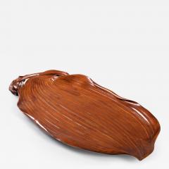Large Natural Carved Box Wood Tray - 3817606