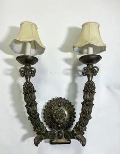 Large Neo Gothic Style Cast Iron Two Arms Wall Sconce - 2867270