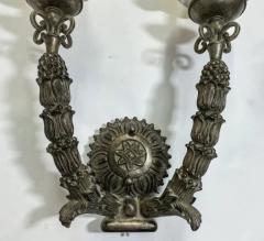 Large Neo Gothic Style Cast Iron Two Arms Wall Sconce - 2867369