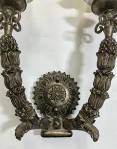 Large Neo Gothic Style Cast Iron Two Arms Wall Sconce - 2867384