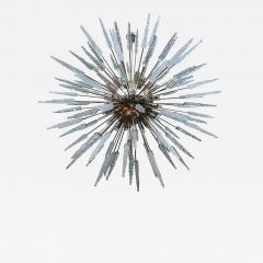 Large Nickel Finished Sputnik Chandelier with Murano Glass Spikes - 4752418