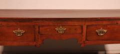 Large Oak Console Or Dresser Base With Three Drawers 18th Century - 3888883