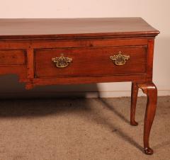 Large Oak Console Or Dresser Base With Three Drawers 18th Century - 3888884