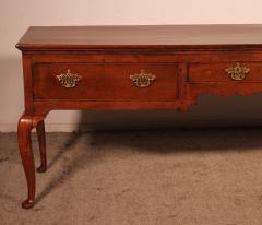 Large Oak Console Or Dresser Base With Three Drawers 18th Century - 3888886