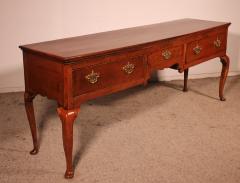 Large Oak Console Or Dresser Base With Three Drawers 18th Century - 3888891