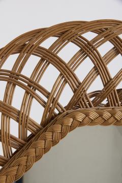 Large Octagonal Wicker Mirror - 4377479