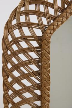 Large Octagonal Wicker Mirror - 4377481