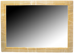 Large Onyx Mirror with aframe backlit by LED - 1135534