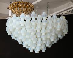 Large Opalescent Murano Glass Chandelier - 2914681