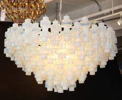 Large Opalescent Murano Glass Chandelier - 2914685