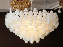 Large Opalescent Murano Glass Chandelier - 2914686