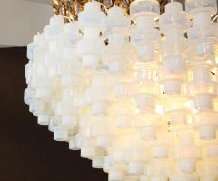 Large Opalescent Murano Glass Chandelier - 2914703