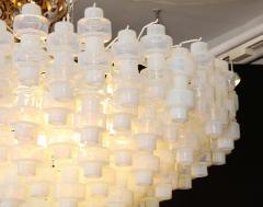 Large Opalescent Murano Glass Chandelier - 2914704
