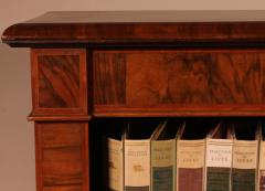 Large Open Bookcase In Walnut And Inlays From The 19th Century - 3390228