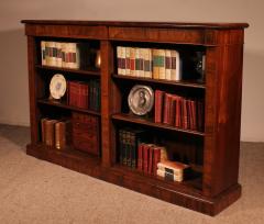Large Open Bookcase In Walnut And Inlays From The 19th Century - 3390230