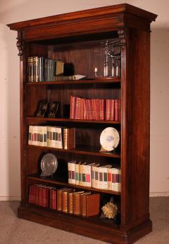 Large Open Bookcase In Walnut From The 19th Century - 3092616