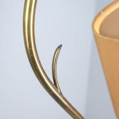 Large Organic Modern Branching Floor Lamp in Brass Linnen Finland 1950s - 4384377