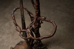 Large Ornate Cast Iron Hallway Tree with Hunting Motif 1920s - 4508473