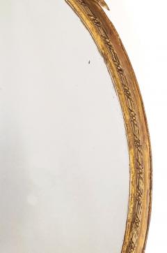 Large Oval Neoclassical Gilt wood Mirror England c 1850 - 3869036