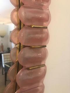 Large Oval Pink Murano Glass Mirror - 1342001
