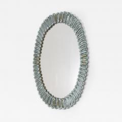 Large Oval Sea Green Murano Glass Mirror in Stock - 3988899