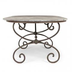 Large Oval Shape Belgian Bluestone Top Dining Table - 3290641