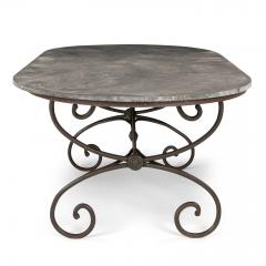 Large Oval Shape Belgian Bluestone Top Dining Table - 3290642