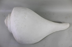 Large Oversized White Plaster Decorative Conch Seashell - 2567993