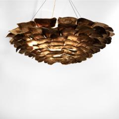 Large Oyster Saddle Shell and Mica Pendant Chandelier American 20th Century - 3612119