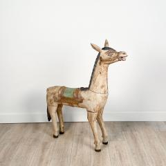 Large Painted Wood Horse India 20th century - 2441145
