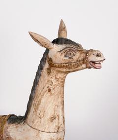 Large Painted Wood Horse India 20th century - 2441146