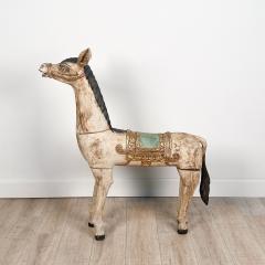 Large Painted Wood Horse India 20th century - 2441151