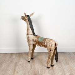 Large Painted Wood Horse India 20th century - 2441152