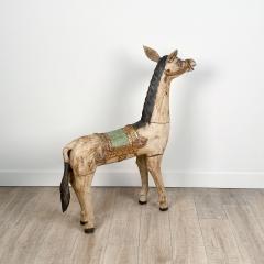 Large Painted Wood Horse India 20th century - 2441154