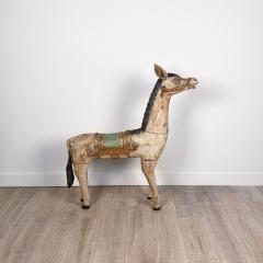 Large Painted Wood Horse India 20th century - 2441155