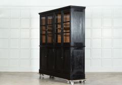 Large Pair 19thC English Grain Ebonised Pine Bookcases - 3501462