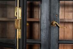 Large Pair 19thC English Grain Ebonised Pine Bookcases - 3501467