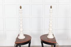 Large Pair Dorchester Hotel Bobbin Table Lamps - 2909828