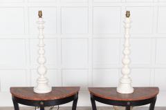 Large Pair Dorchester Hotel Bobbin Table Lamps - 2909830