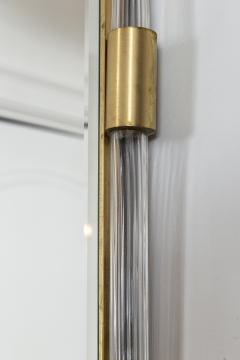 Large Pair Of Murano Blown Reeded Brass Mirror Contemporary - 2776928