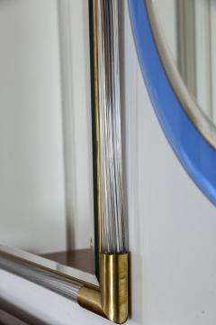 Large Pair Of Murano Blown Reeded Brass Mirror Contemporary - 2776931