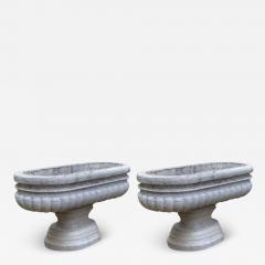 Large Pair of Antique Carved Istria Stone Vases - 3130784