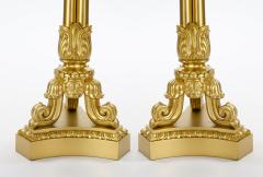 Large Pair of Antique Charles X Style French Bronze Candelabra - 3810714