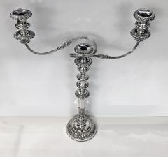 Large Pair of Antique Sheffield Plate Candelabra English C 1900 Ellis Bros - 1166255