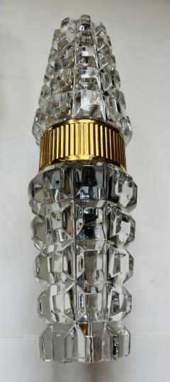 Large Pair of Austrian Crystal Kolarz Gold Wall Lamps - 3373054